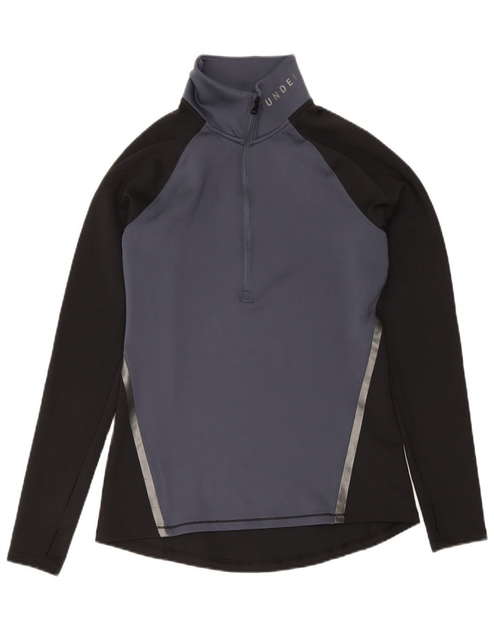 Under Armour Damen Graphic Pullover-Trainingsanzugoberteil UK 12 Medium Schwarz