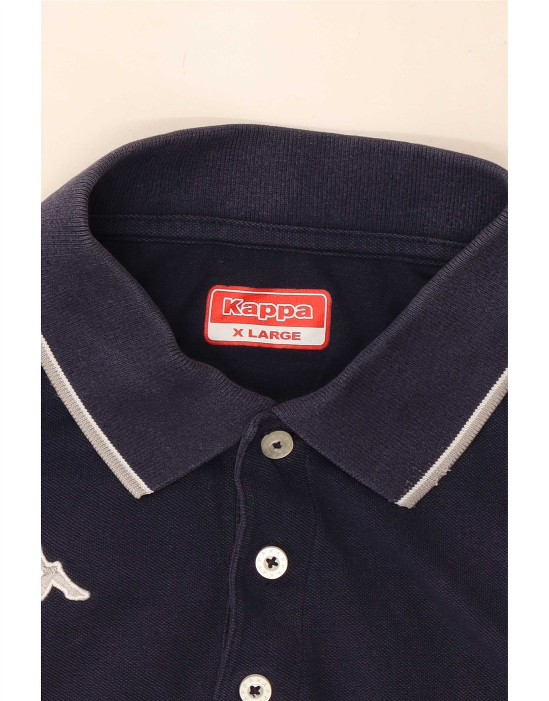 Kappa Herren Poloshirt XL Marineblau gestreift