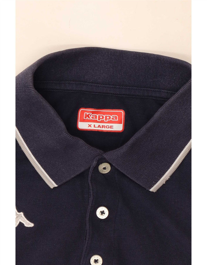 Kappa Herren Poloshirt XL Marineblau gestreift