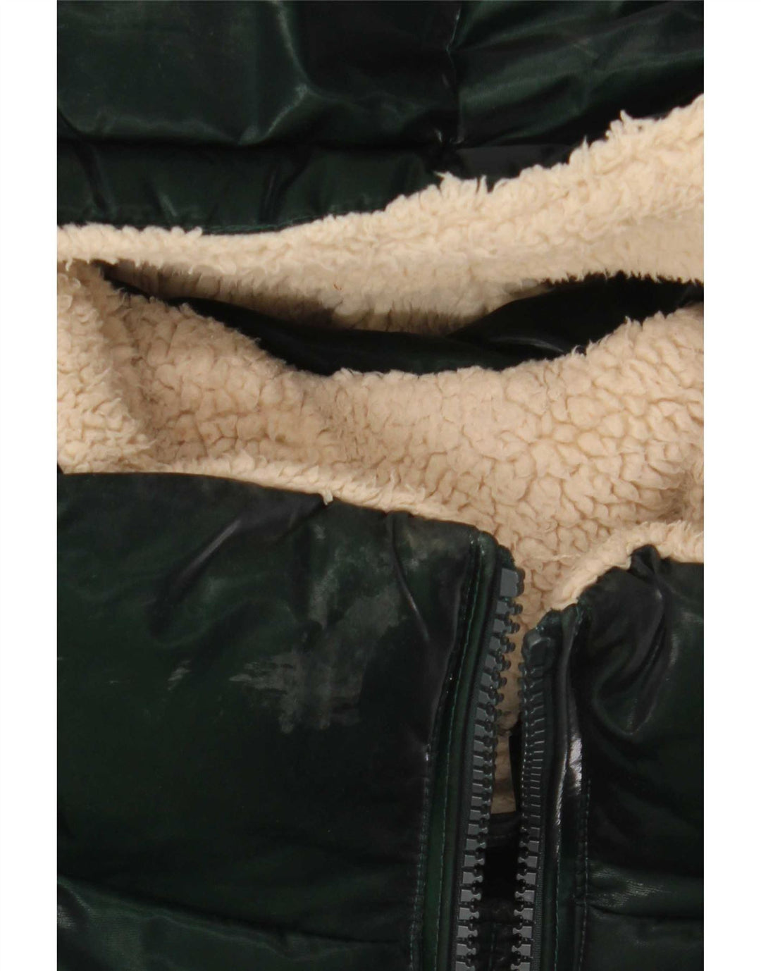 Dkny Damen-Kapuzen-Übergröße, wattierte Jacke, UK 10, Größe S, Grün, Polyester