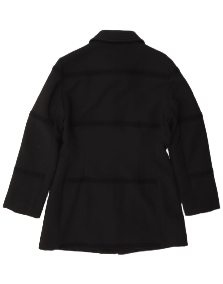 Caractere Damen-Blazerjacke mit 4 Knöpfen, UK 12, mittelschwarze Wolle