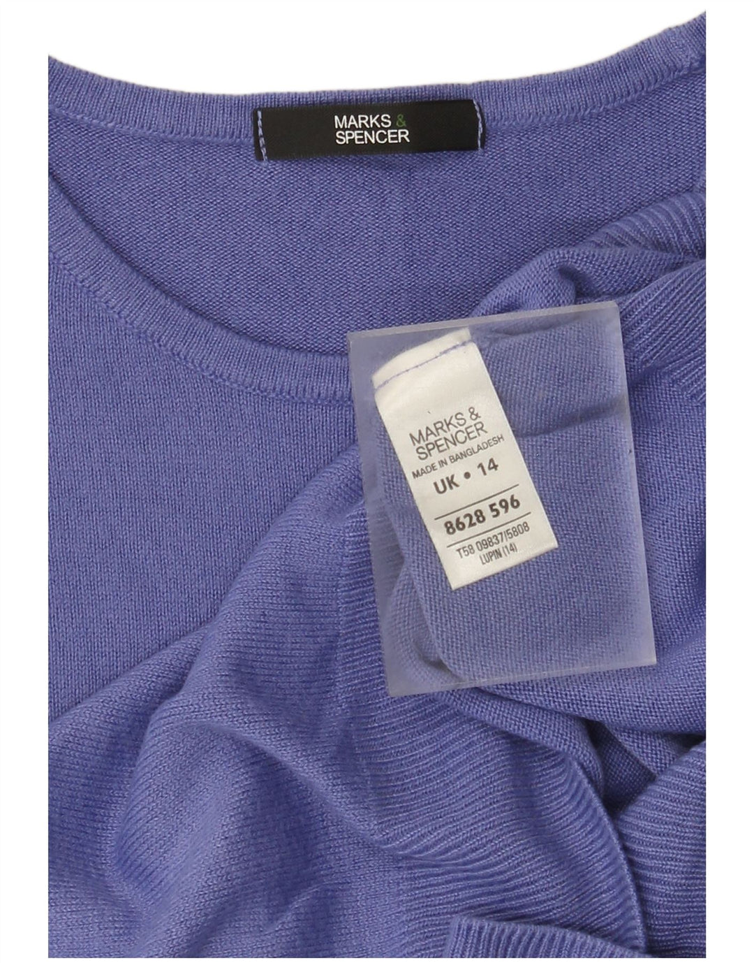 Marks & Spencer Damen-Pullover mit U-Boot-Ausschnitt, Gr. 14, Mittelviolett