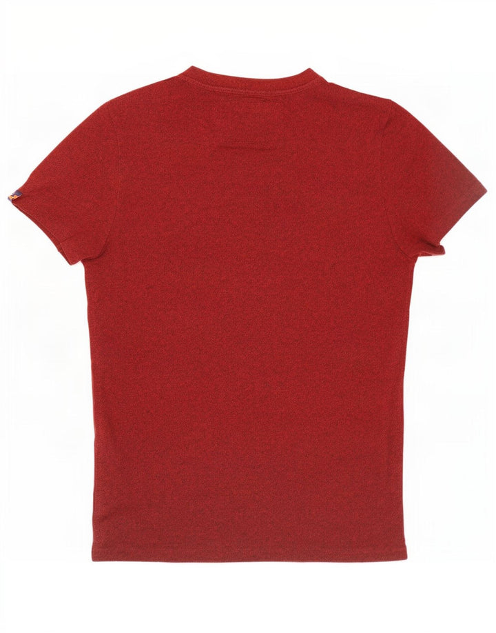 Superdry Herren T-Shirt mit Grafik, groß, kastanienbraun, gesprenkelte Baumwolle