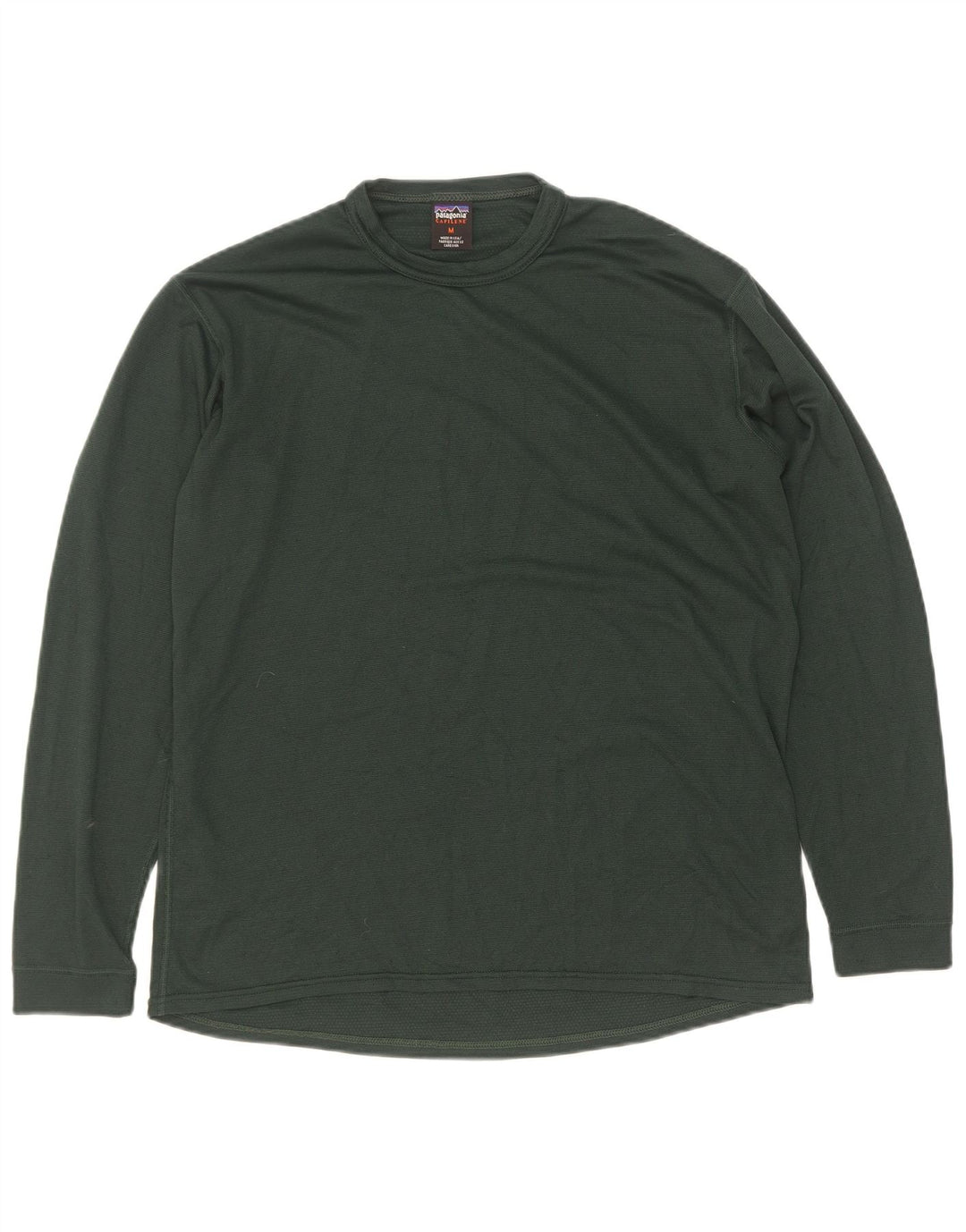 Patagonia Herren-Oberteil, langärmelig, mittelgrün, Polyester