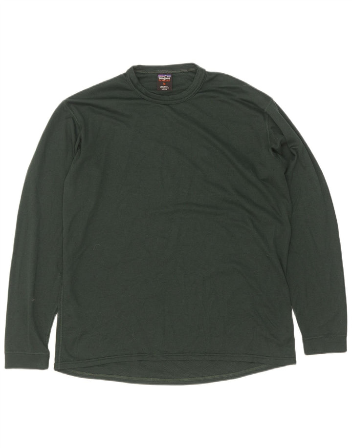 Patagonia Herren-Oberteil, langärmelig, mittelgrün, Polyester
