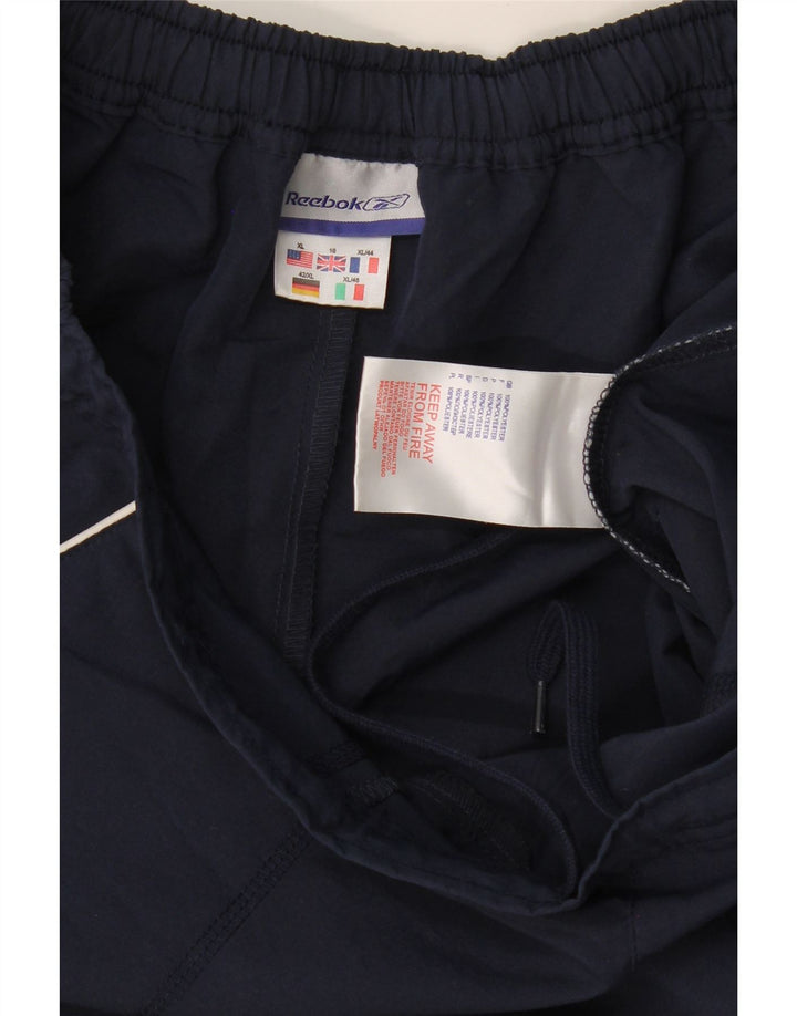 Reebok Damen Capri-Trainingshose UK 18 XL Marineblau Polyester