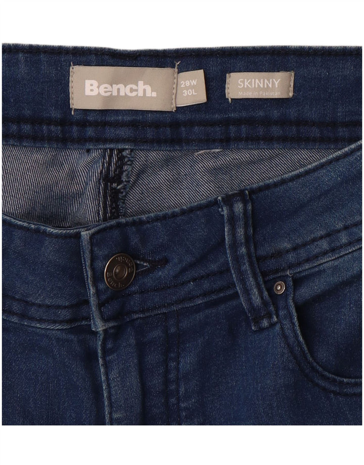 BENCH Womens Skinny Jeans W28 L30 Blue Cotton