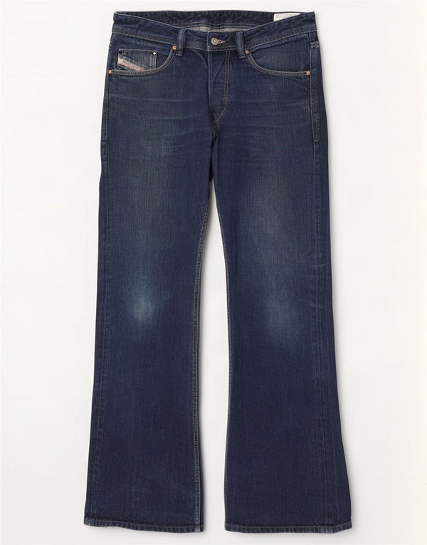 Diesel Herren Zhav Bootcut Jeans W32 L32 Marineblau Baumwolle