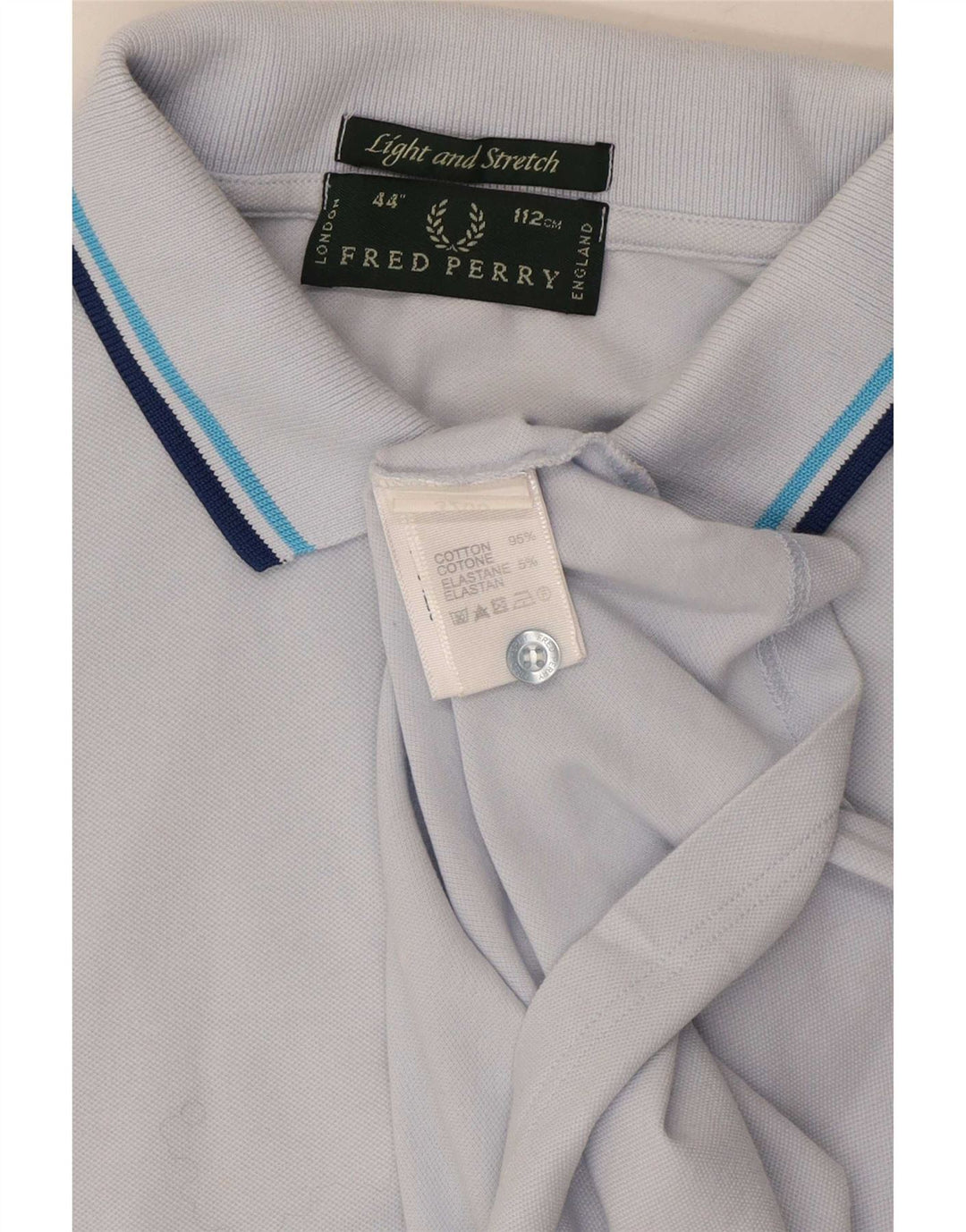 Fred Perry Herren-Poloshirt aus mittelblauer, gestreifter Baumwolle