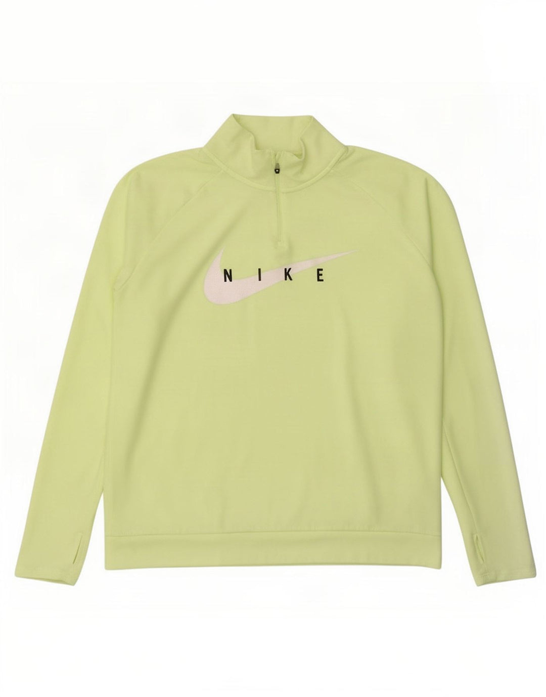 Nike Herren-Top mit langen Ärmeln, groß, grünes Polyester