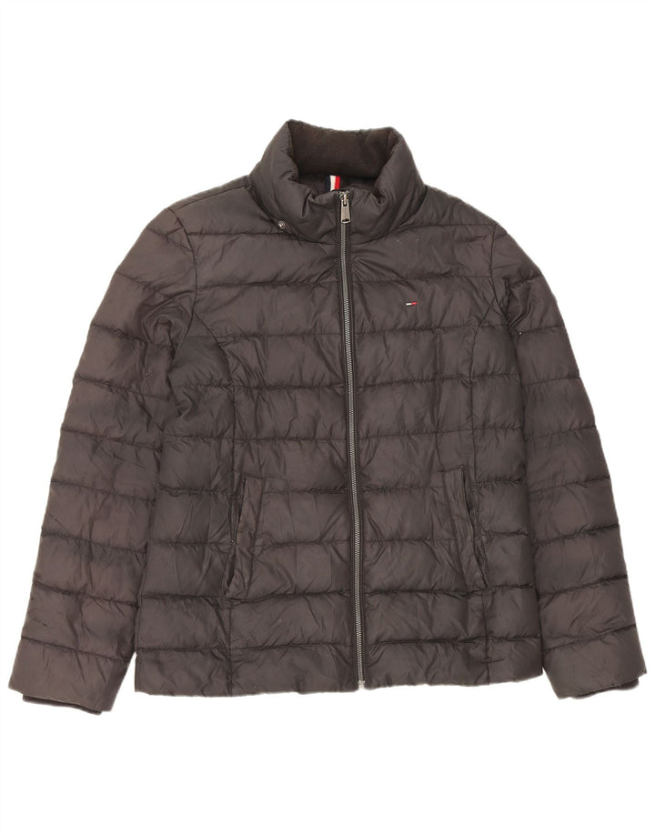 Tommy Hilfiger Damen Wattierte Jacke UK 14 Medium Schwarz Polyester