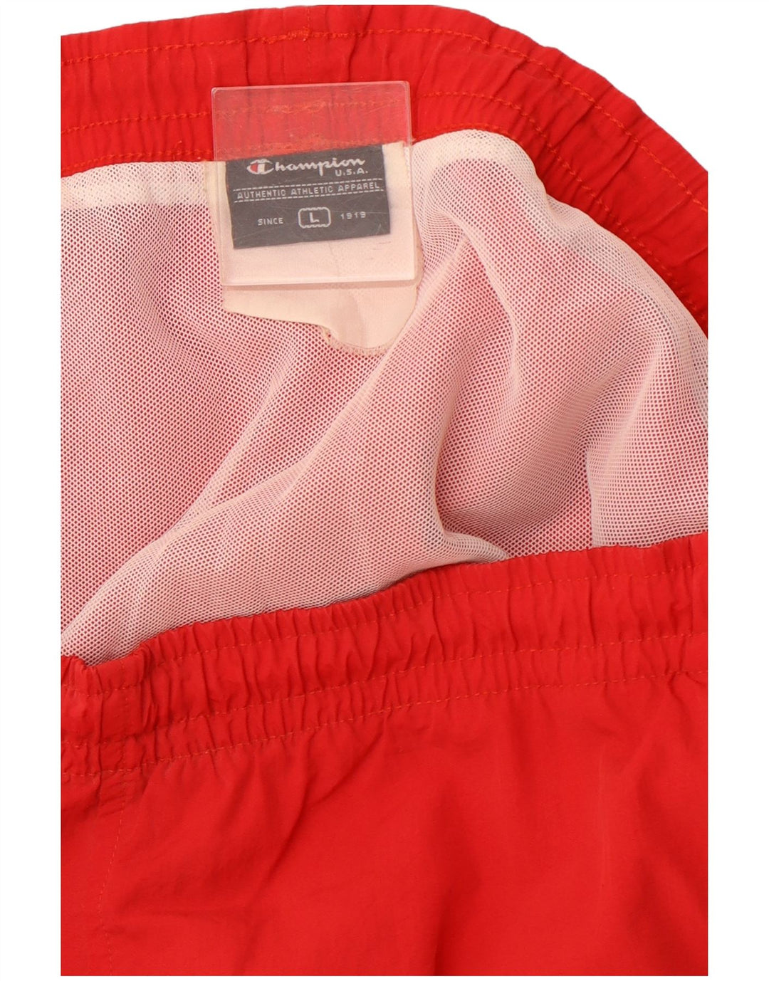 CHAMPION Herren-Badeshorts, groß, rot, Farbblock