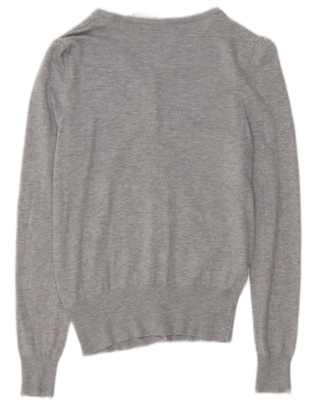 Marks & Spencer Damen-Strickjacke, Gr. 8, Größe S, grau gefleckte Viskose