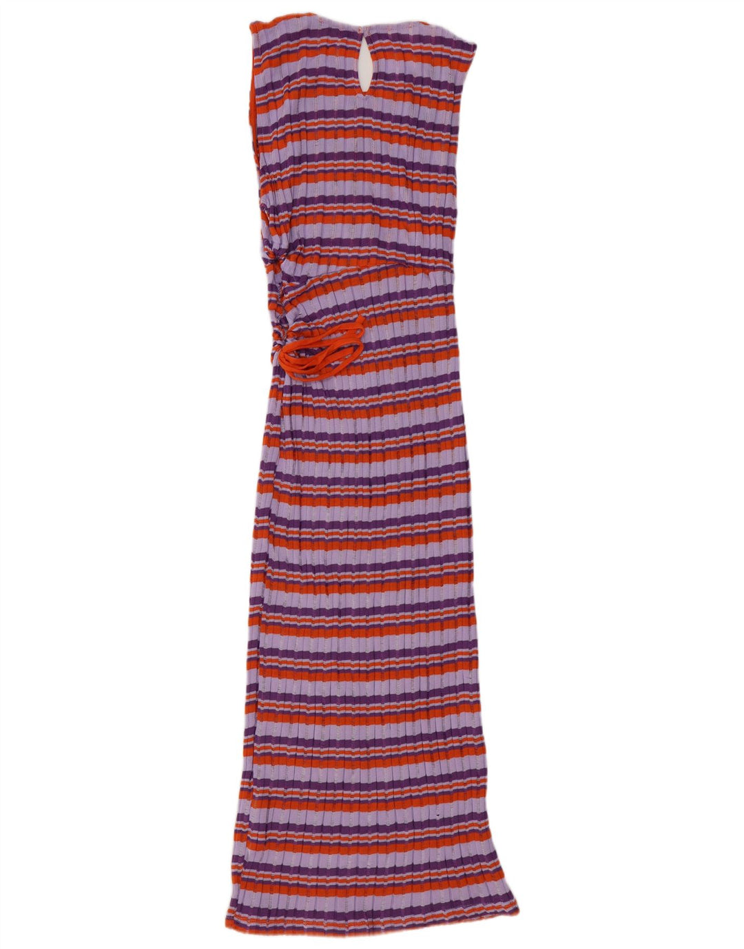 Ärmelloses Pulloverkleid für Damen von ZARA, UK 12, Mittelviolett, gestreift, Polyester