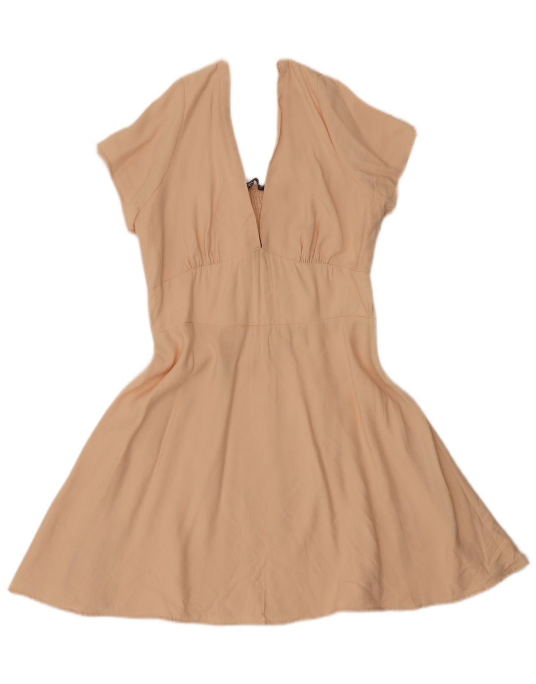 ZARA Womens A-Line Dress UK 14 Large Pink Viscose