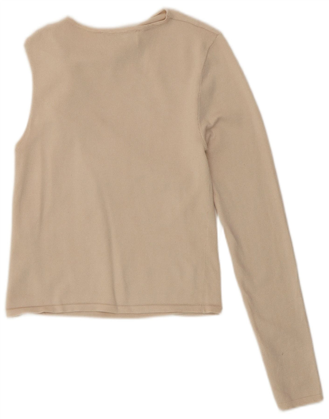 Zara Damen Crop One Shoulder Top UK 8 Small Beige Viskose