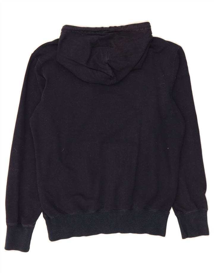 CHAMPION Mens Graphic Hoodie Jumper Medium Navy Blue Cotton Vintage Champion and Second-Hand Champion from Messina Hembry 