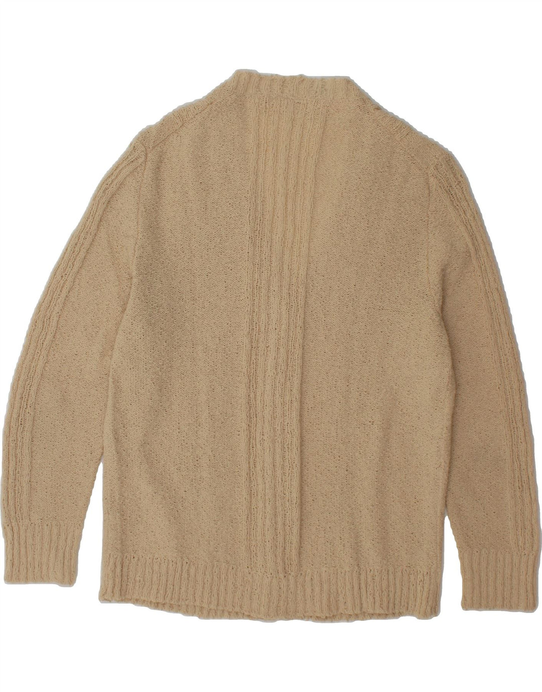 VINTAGE Womens Cardigan Sweater UK 12 Medium Beige Vintage Vintage and Second-Hand Vintage from Messina Hembry 