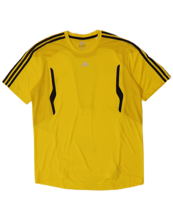 Adidas Herren Climacool T-Shirt Top Large Gelb Polyester