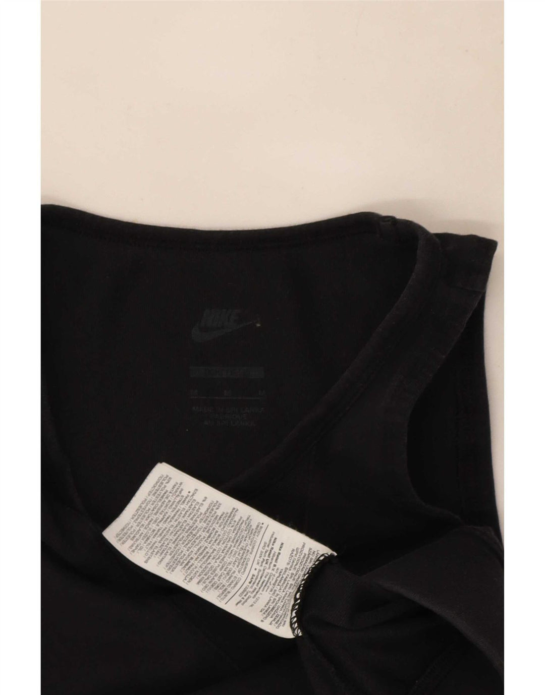 Nike Damen-BH-Oberteil UK 12 Mittelschwarze Baumwolle