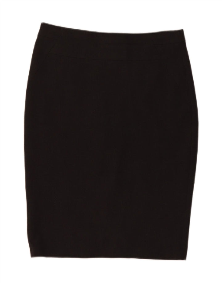 Marks & Spencer Damen Bleistiftrock UK 10 Small W30 Grau Polyester