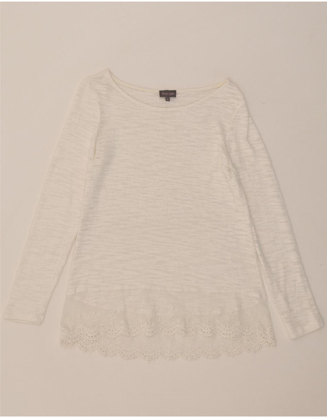 PHASE EIGHT Damen Top Langarm UK 12 Mittelweiß geblümt