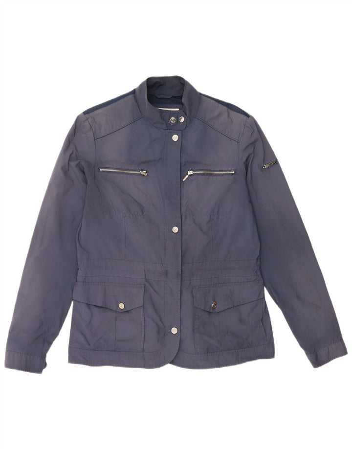 Geox Womens Utility Jacke UK 12 Medium Marineblau Polyester