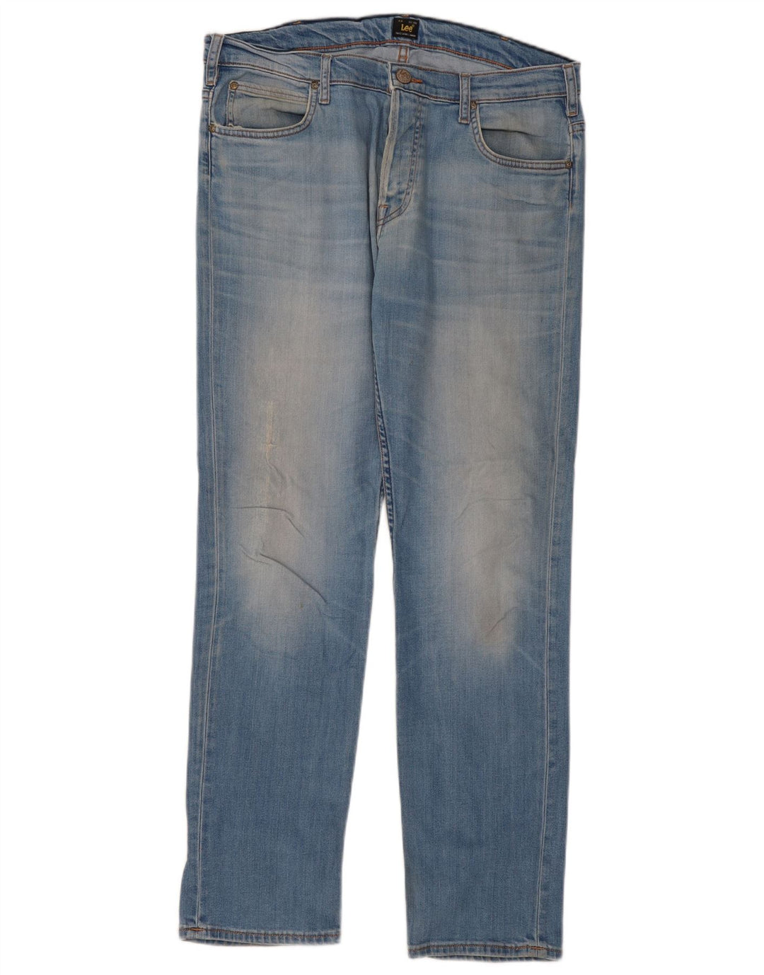Lee Damen Straight Jeans W34 L31 Blau