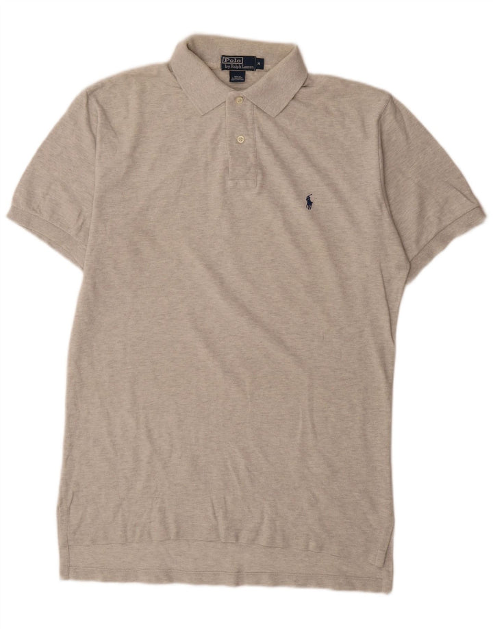 Polo Ralph Lauren Herren-Poloshirt aus mittelgrauer Baumwolle