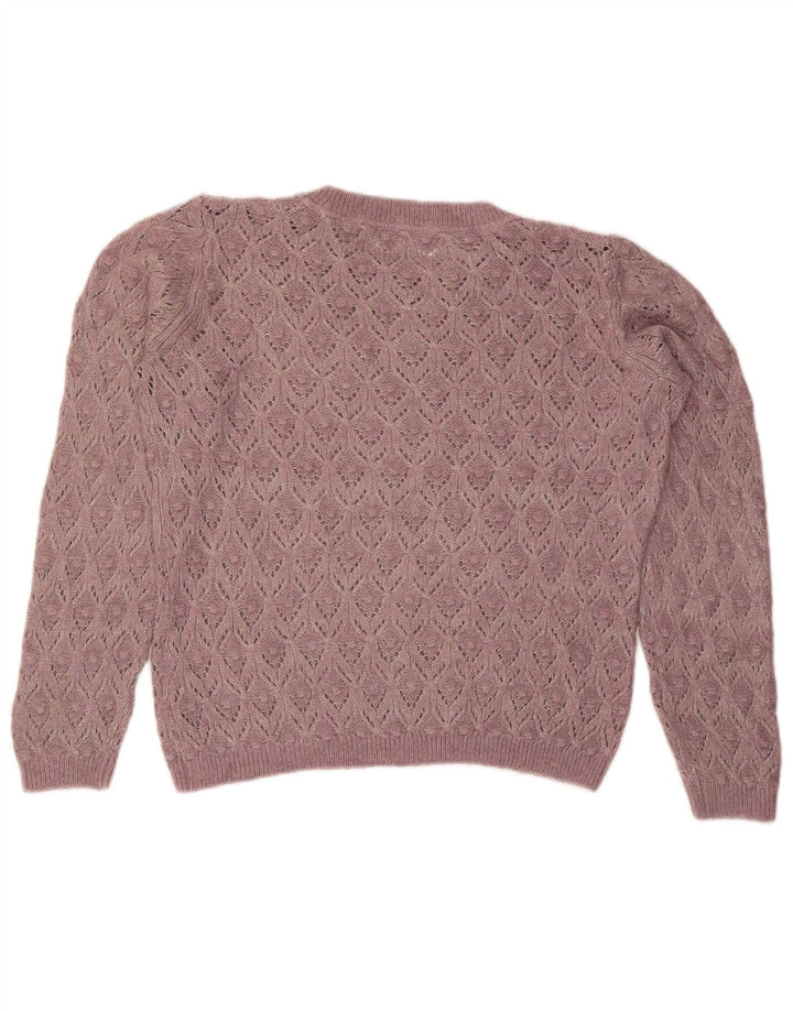 Fat Face Damen-Pullover mit U-Boot-Ausschnitt, UK 12, Mittelviolett