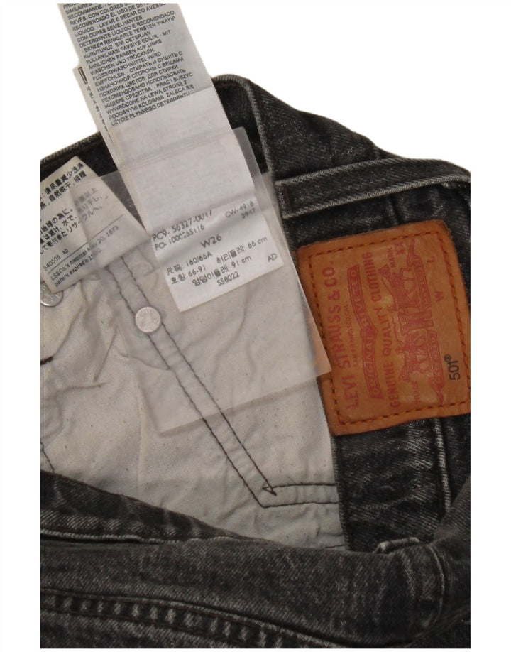 LEVI'S Damen 501 Jeansshorts W30 mittelschwarze Baumwolle