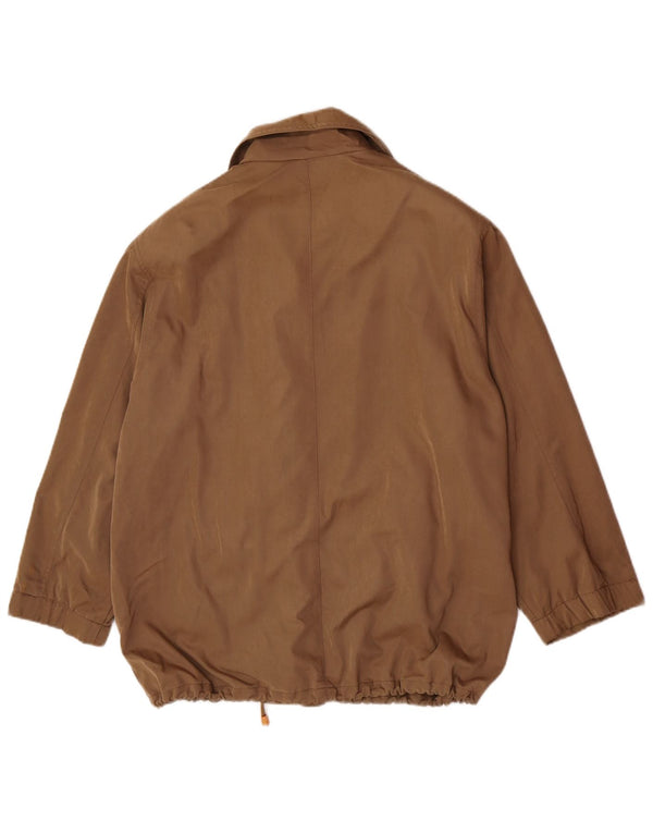 Vintage Damen 3/4 Ärmel Utility Jacke UK 18 XL Beige Viskose