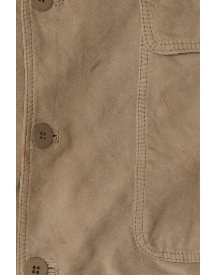 Vintage Herren Wildleder Bomberjacke UK 40 Large Beige