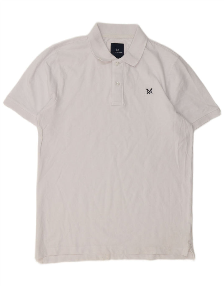 Crew Clothing Herren-Poloshirt, groß, aus weißer Baumwolle