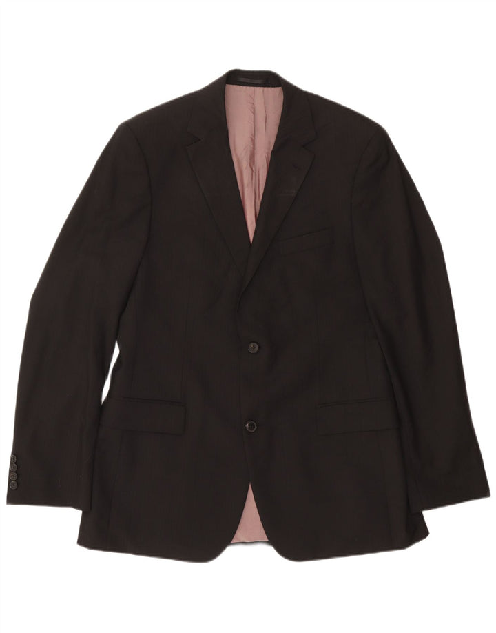 Hugo Boss Herren-Blazer mit 2 Knöpfen, Größe 102, große schwarze Wolle