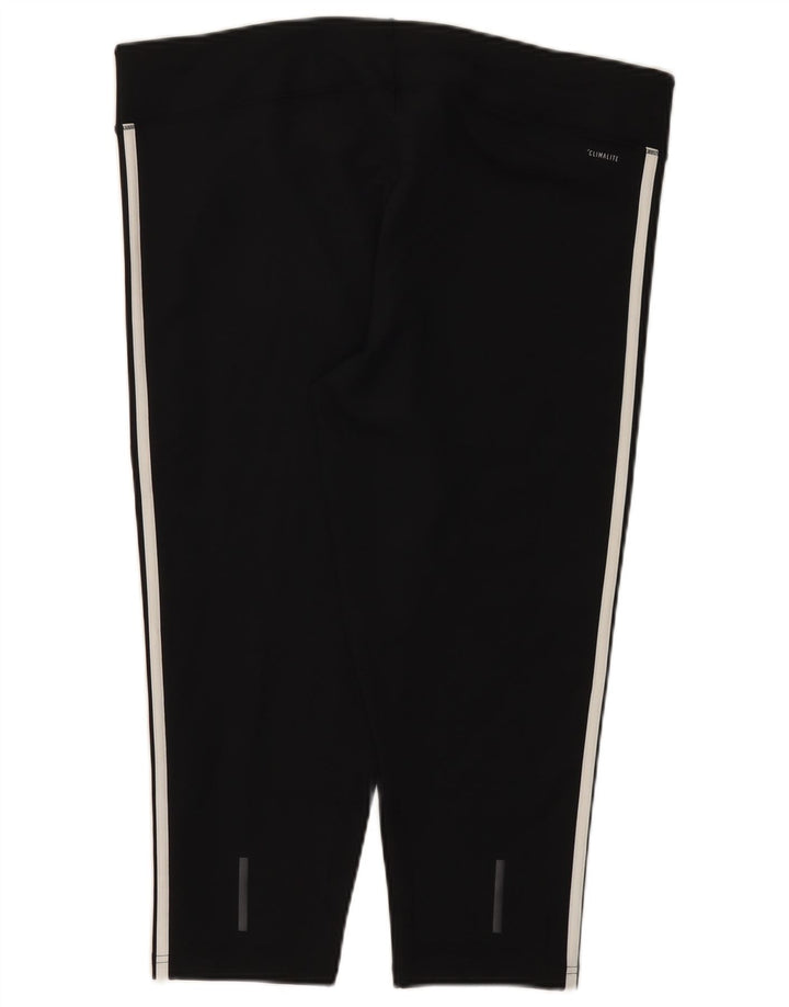 Adidas Damen Climalite Capri Leggings UK 24/26 2XL Schwarz Polyester