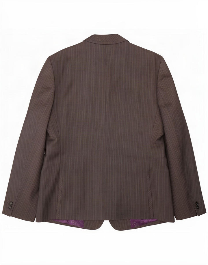 Ted Baker Herren-Blazer mit 1 Knopf, UK 44 2XL, graue Nadelstreifenwolle