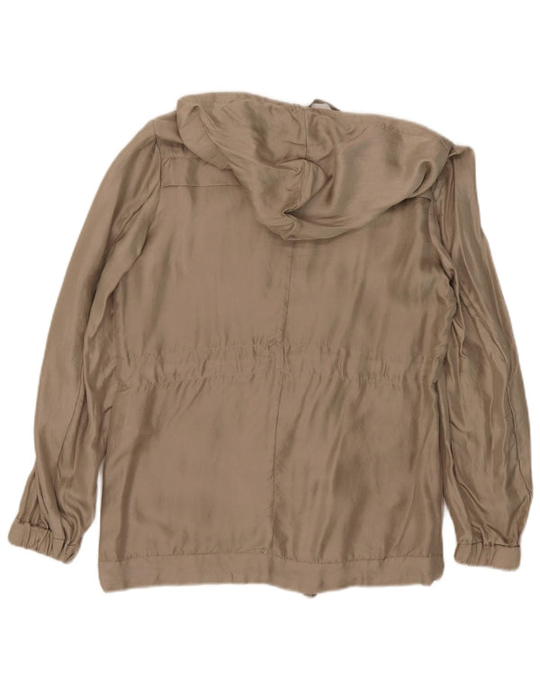Guess By Marciano Damen-Utility-Jacke mit Kapuze IT 40 Small Beige Seide