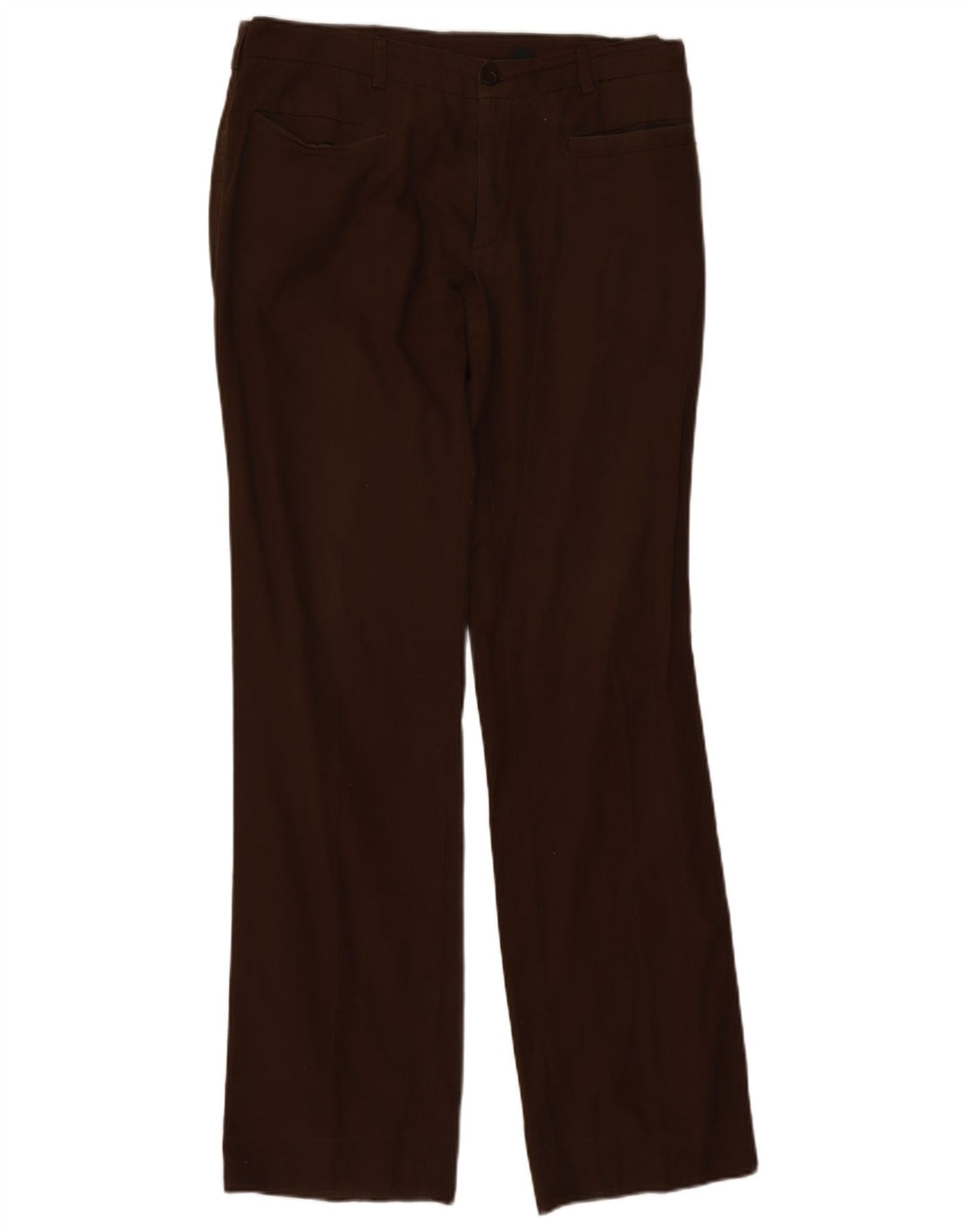Vintage Damen Bootcut Freizeithose W32 L33 Braune Baumwolle