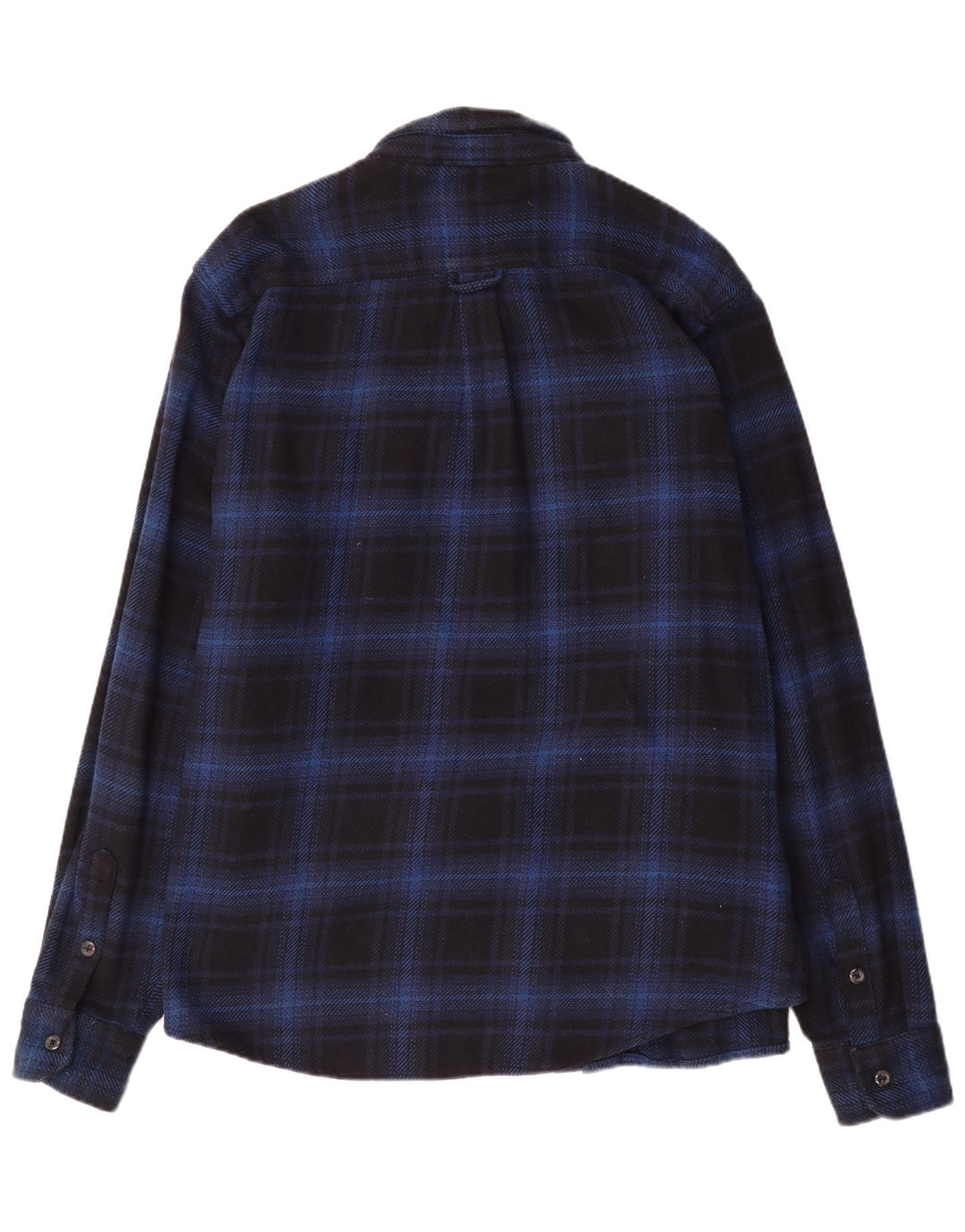 Orvis Herren-Flanellhemd XL, marineblau, kariert, Baumwolle