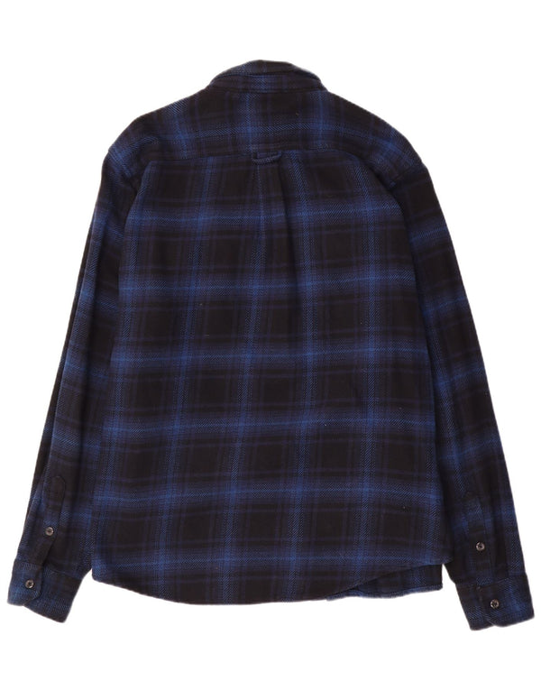 Orvis Herren-Flanellhemd XL, marineblau, kariert, Baumwolle