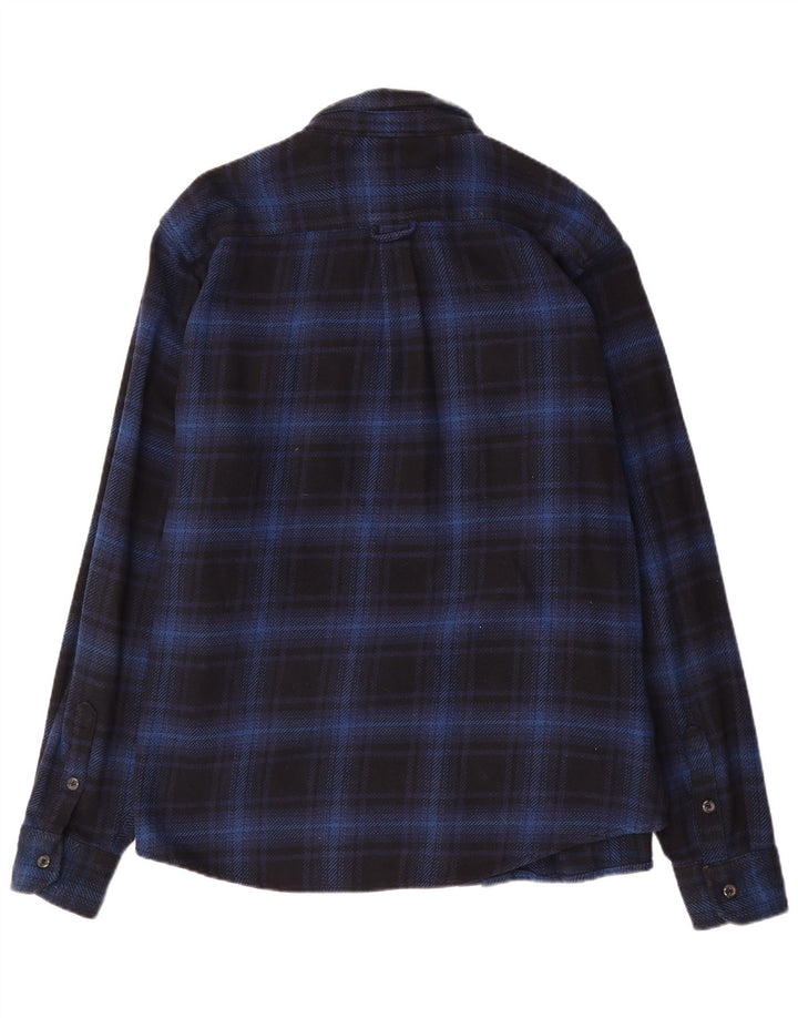 Orvis Herren-Flanellhemd XL, marineblau, kariert, Baumwolle