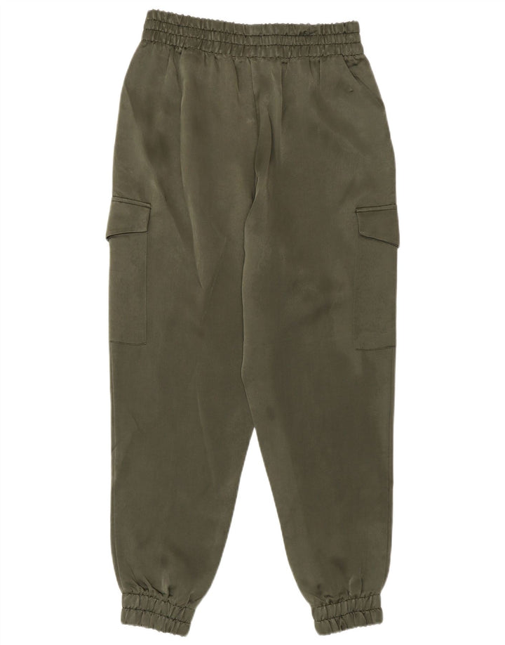 Zara Damen Joggers Cargohose UK 8 Small Khaki