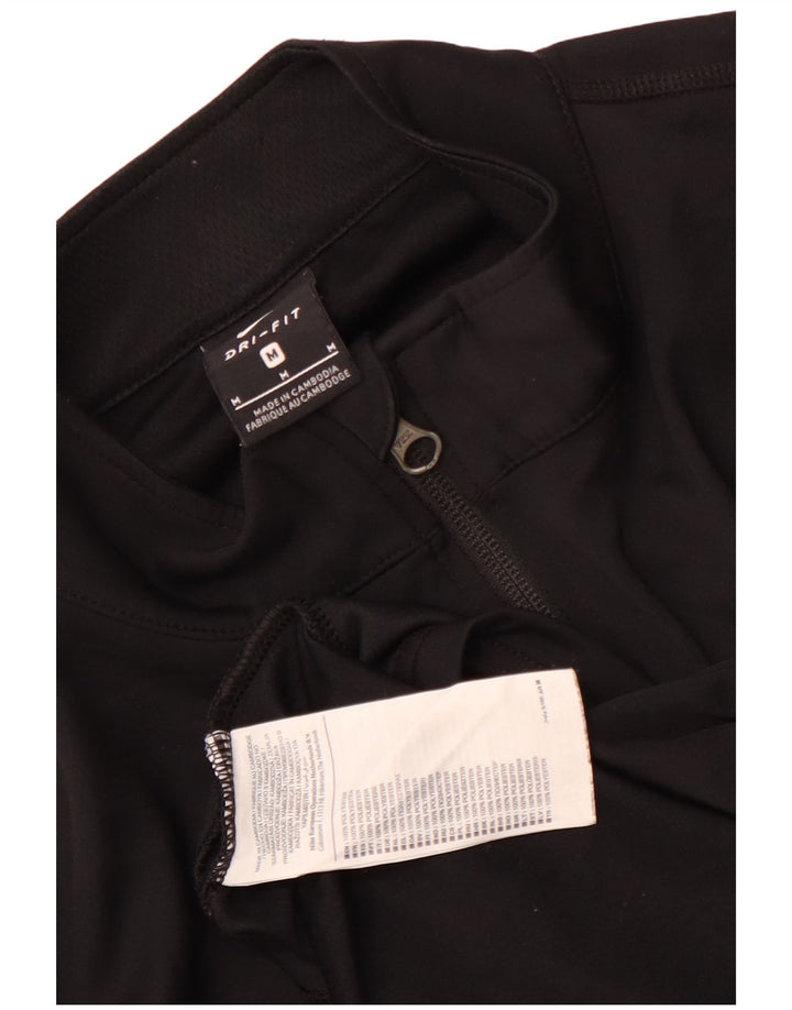 Nike Herren Dri Fit Trainingsanzug Top Jacke Mittelschwarzes Polyester