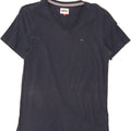 TOMMY HILFIGER Mens T-Shirt Top Medium Navy Blue Cotton Vintage Tommy Hilfiger and Second-Hand Tommy Hilfiger from Messina Hembry 