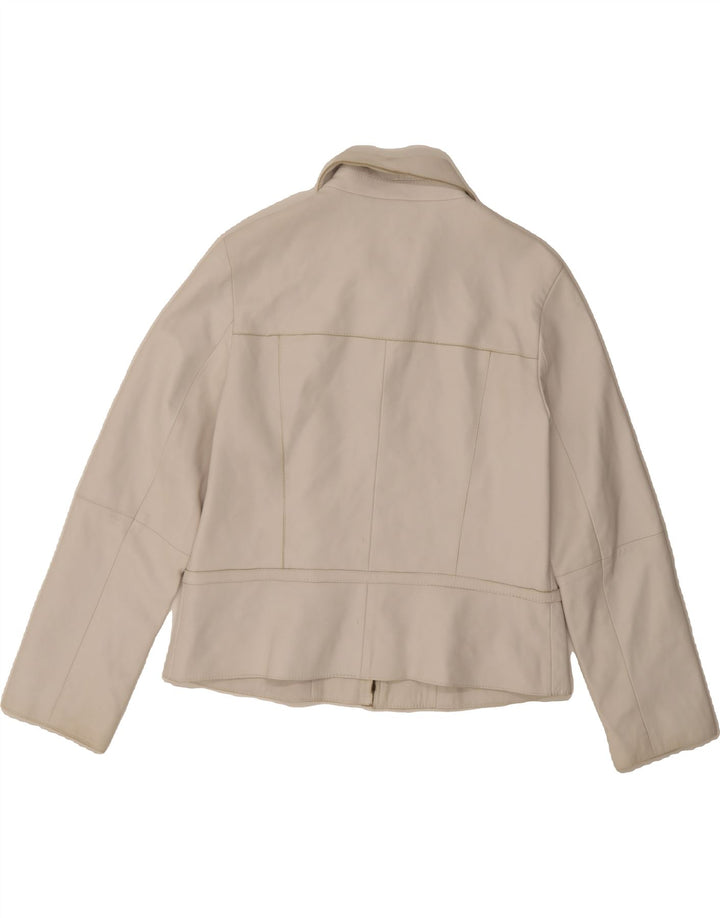 JAKE'S Womens Leather Jacket UK 18 XL Grey Leather Vintage Jake's and Second-Hand Jake's from Messina Hembry 