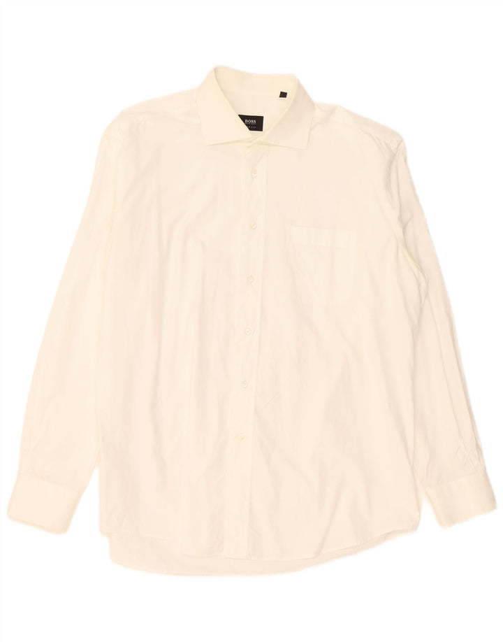 Hugo Boss Herrenhemd Größe 44 17 1/2 XL Weiß