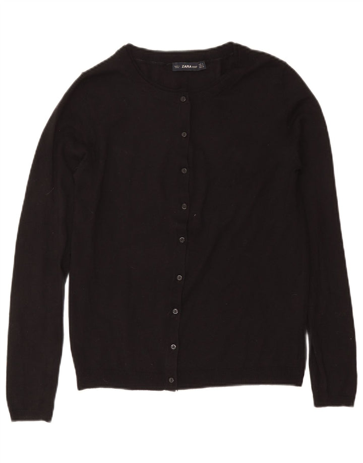 Zara Damen-Cardigan-Pullover UK 10 Small Schwarz Modal