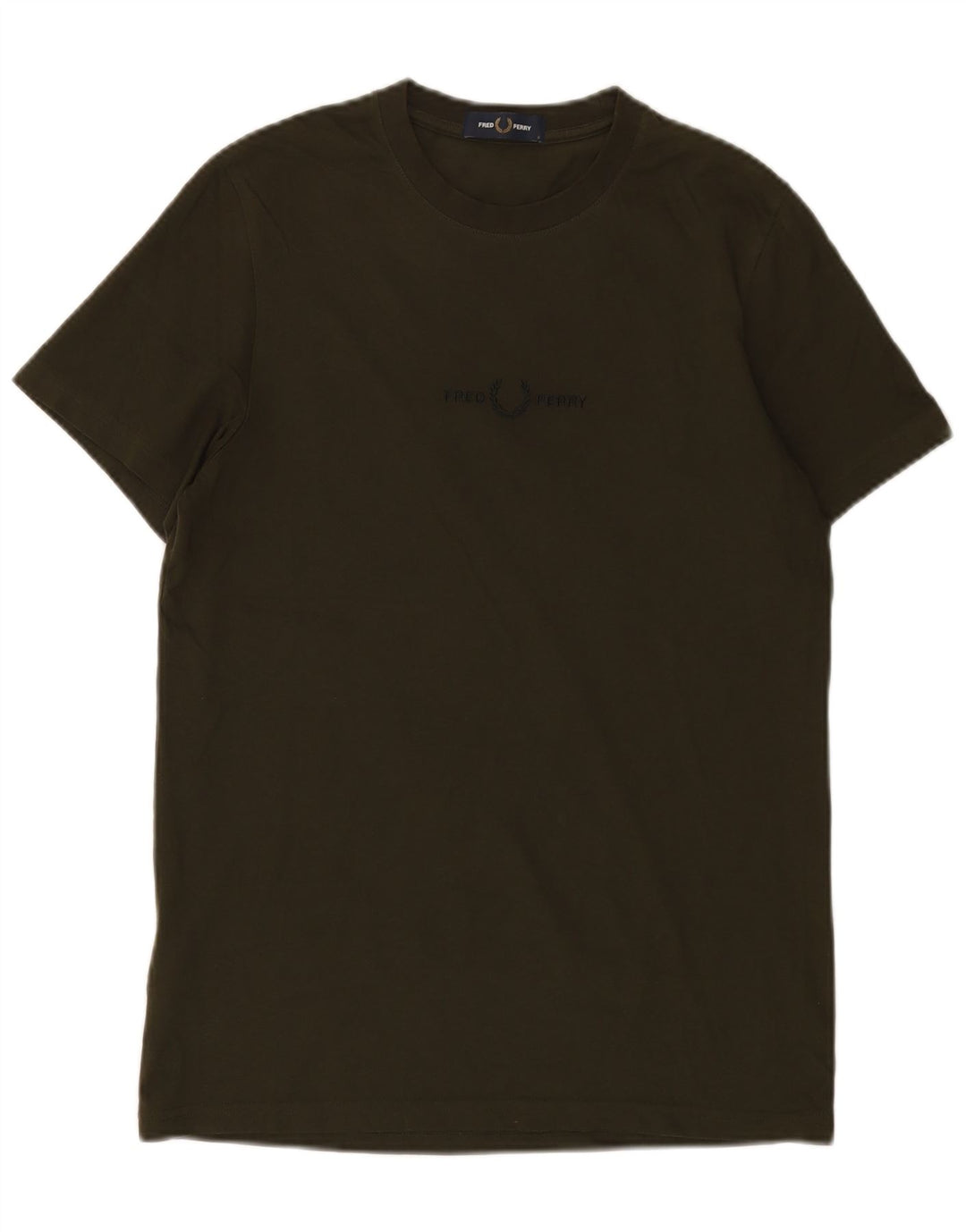 FRED PERRY Herren-T-Shirt mit Grafik, Größe S, Khaki, Baumwolle