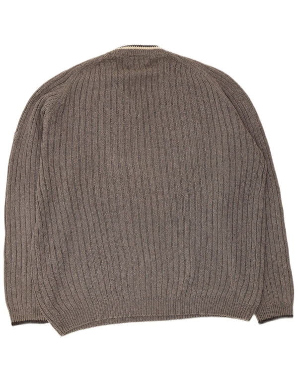 Tom Tailor Herren Pullover mit V-Ausschnitt XL Grau Ramie